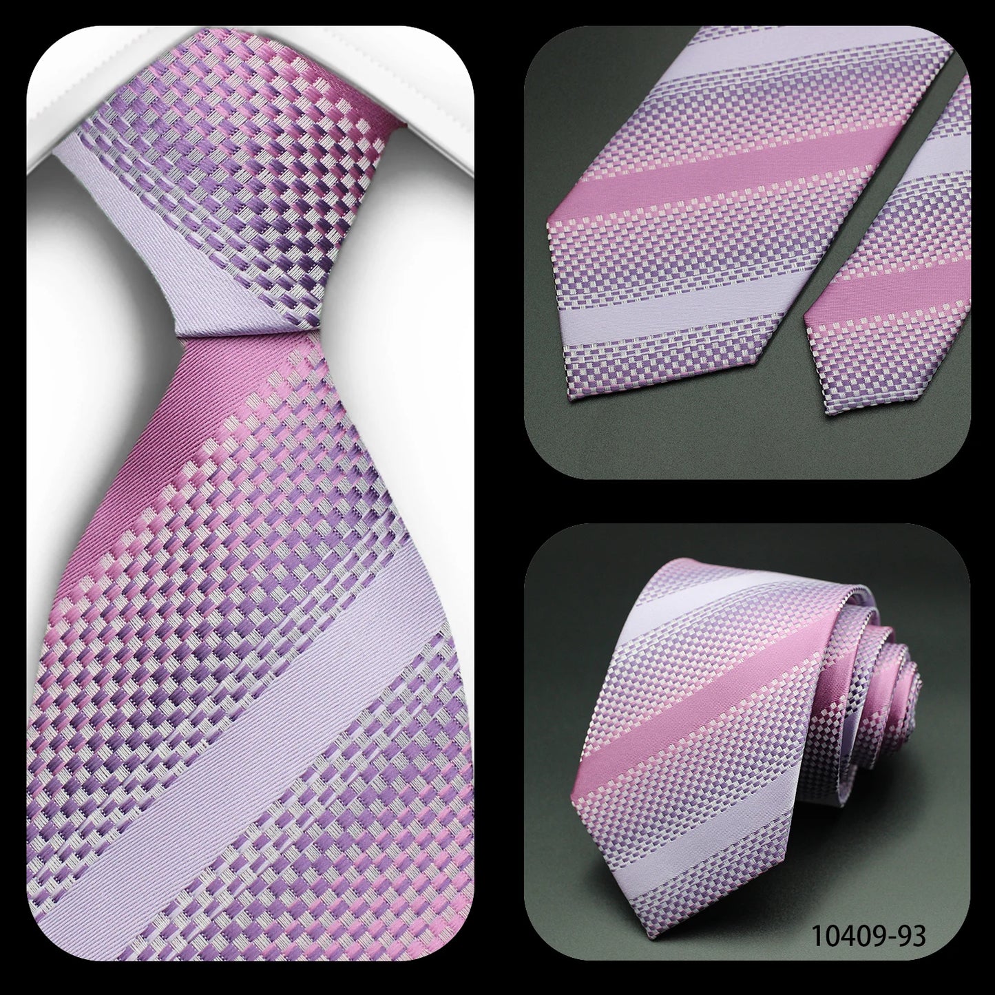 Tie Gravatas Fashion Wholesale Woven Striped Necktie Wedding Accessories Blue Man Fit Group Party Office Neck Ties