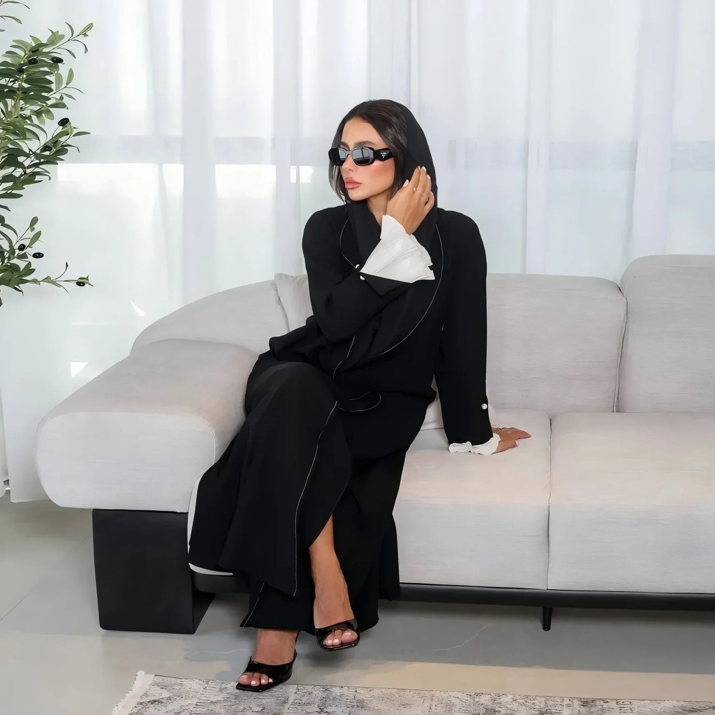 Eid Muslim Abaya for Women Dress Split Morocco Party Dresses Ramadan Print Pleated Abayas Kaftan Islam Dubai Arab Long Robe 2024