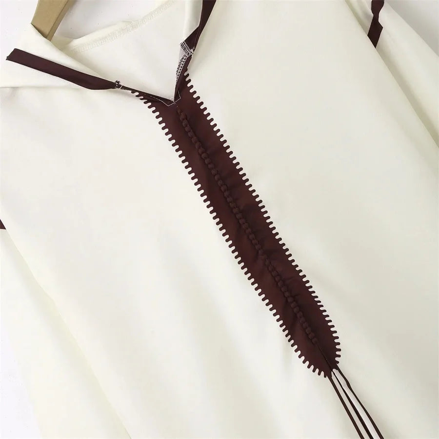 Muslim Thobe Men's Clothing Ramadan Robe Beige Kaftan for Men Saudi Arabia Turkey Islamic Abaya Male Casual Loose Hooded Dress
