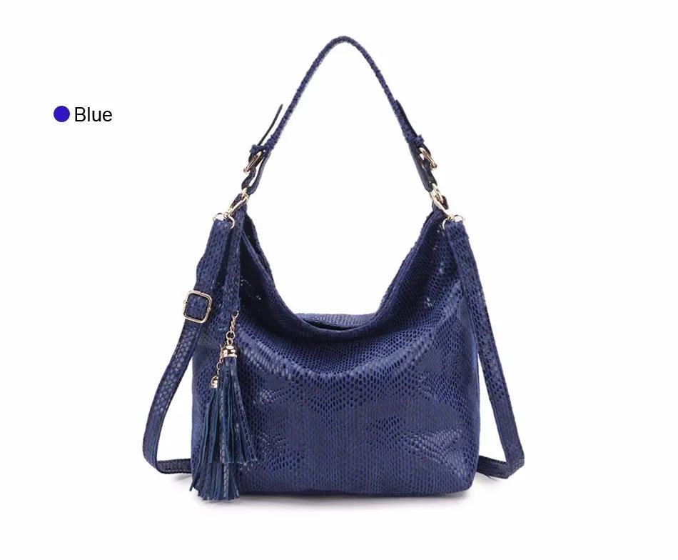 Women Shoulder Bag Girl Handbag Hobo Tassel  Big Black Ladies Hand Bag Female Casual Multifunctional Crossbody Bags for Woman
