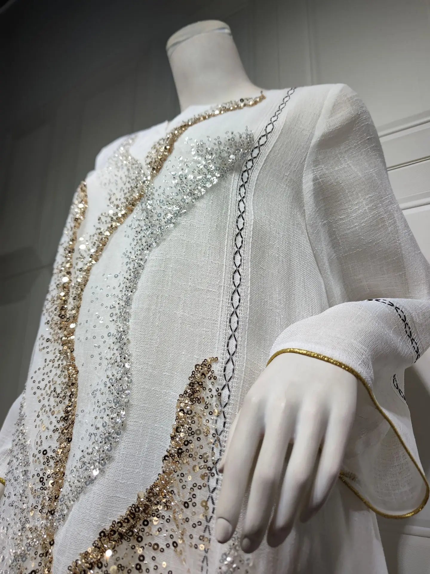 Uni Abaya Dubai Luxury Evening Dress Woman For Party Prom Modest Fashion Mesh Sequins Embroidery New in Dresses 2025
