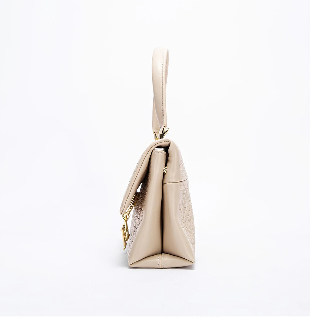 Unique Fashion Printed Women's Handbag Metal Accessories Solid Color Elegant Simplicity Women's Shoulder Bag