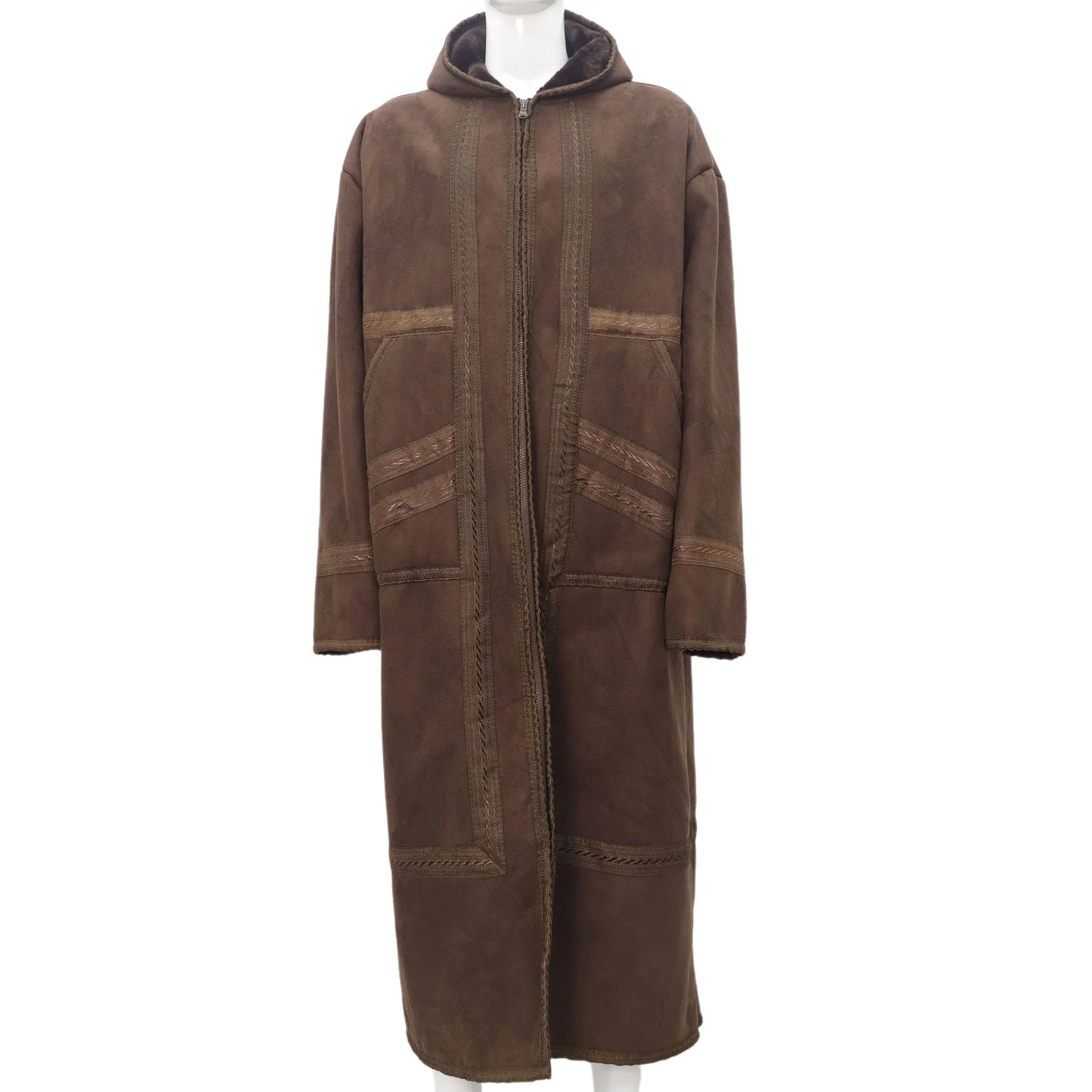 Eid Djellaba Jubba Thobe Saudi Arab Winter Thick Warm Faux Fur Men Muslim Kimono Cardigan Hooded Coat Kaftan Abaya Islam Clothes