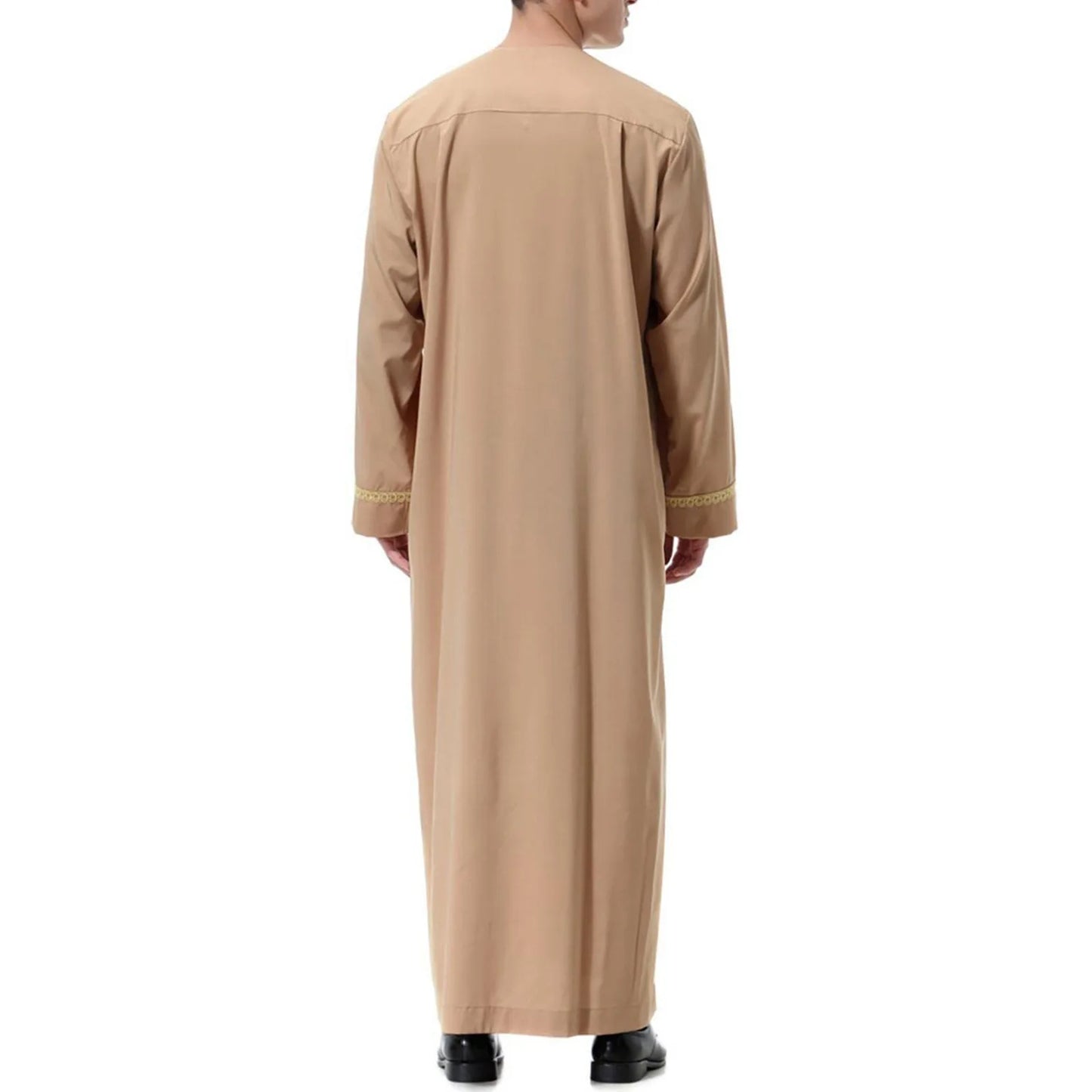 2026 New Muslim Middle Eastern Arab Robe Men's Round Neck Garment