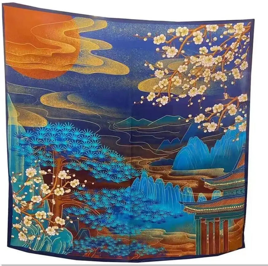 New 70x70cm Square Scarf Women Spring Summer Thin Sun Protection Neck Protection Tie Headband Versatile Scarves Party Gift