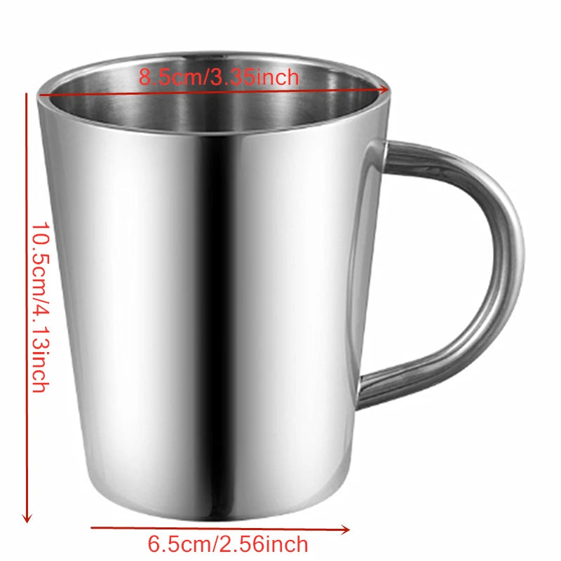 Double Wall Stainless Steel Coffee Mug with lid Portable Cup Travel Tumbler Jug Milk Tea Cups Office Water Mugs
