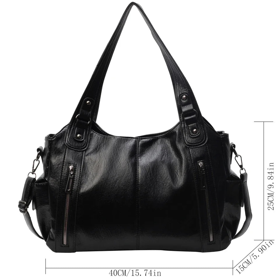 Female Handbag Large Capacity Shoulder Bags Big Stylsih Tote Bag Ladies Soft Leather Hobos Messenger Bags Women Shopper Bag Sac