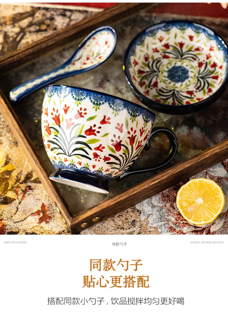 Hand-painted Mugs Creative Drinkware Coffee Milk European Breakfast Mugs