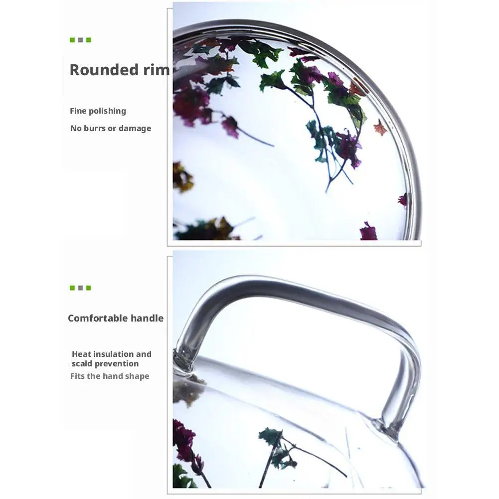 Double Walled Glass Mugs Double Wall Dried Flower Cup For Coffee Heat Resistant Dried Flower Double Wall Glass Mug For Cold
