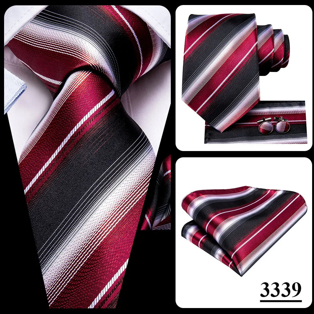 Hi-Tie Blue Business Solid Silk Men's Tie NeckTie 8.5cm Ties for Men Formal Luxury Wedding High Quality Gravata