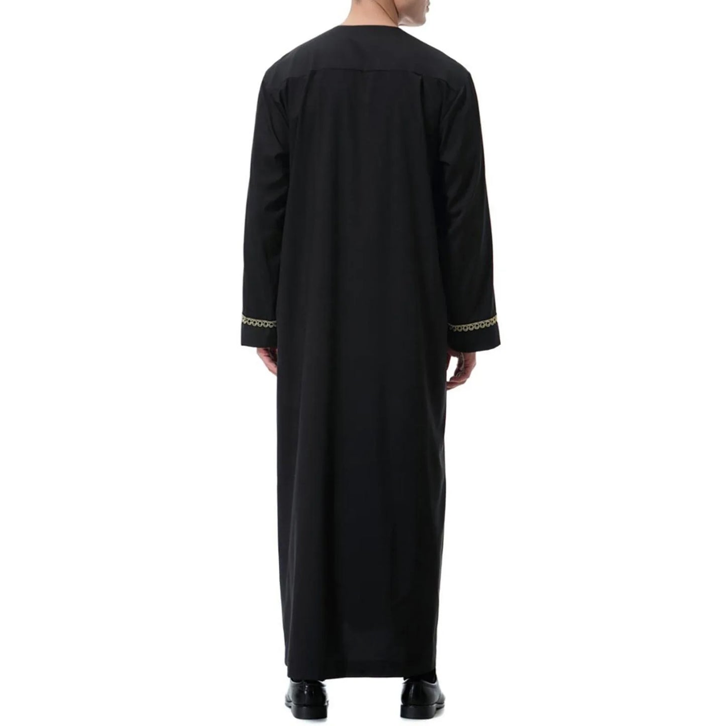 2026 New Muslim Middle Eastern Arab Robe Men's Round Neck Garment