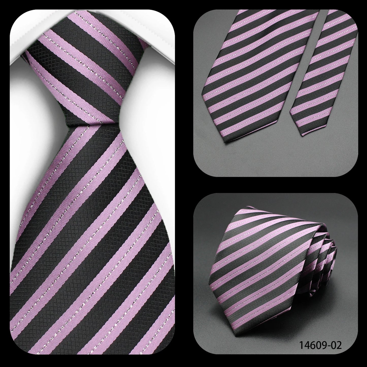 Tie Gravatas Fashion Wholesale Woven Striped Necktie Wedding Accessories Blue Man Fit Group Party Office Neck Ties