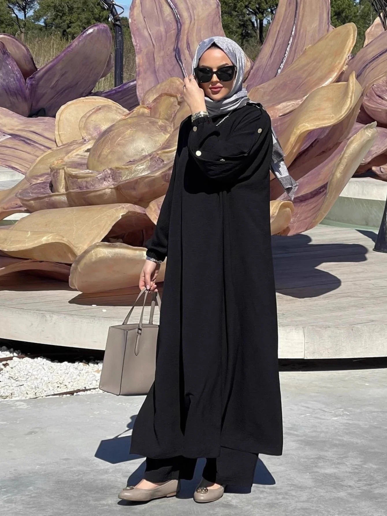 Blouse 2 Piece Set Muslim Set Dress Women Long Sleeve Abaya Shirt Wide Leg Pant Suits Arabic Dubai Dresses Musulman Ensembles