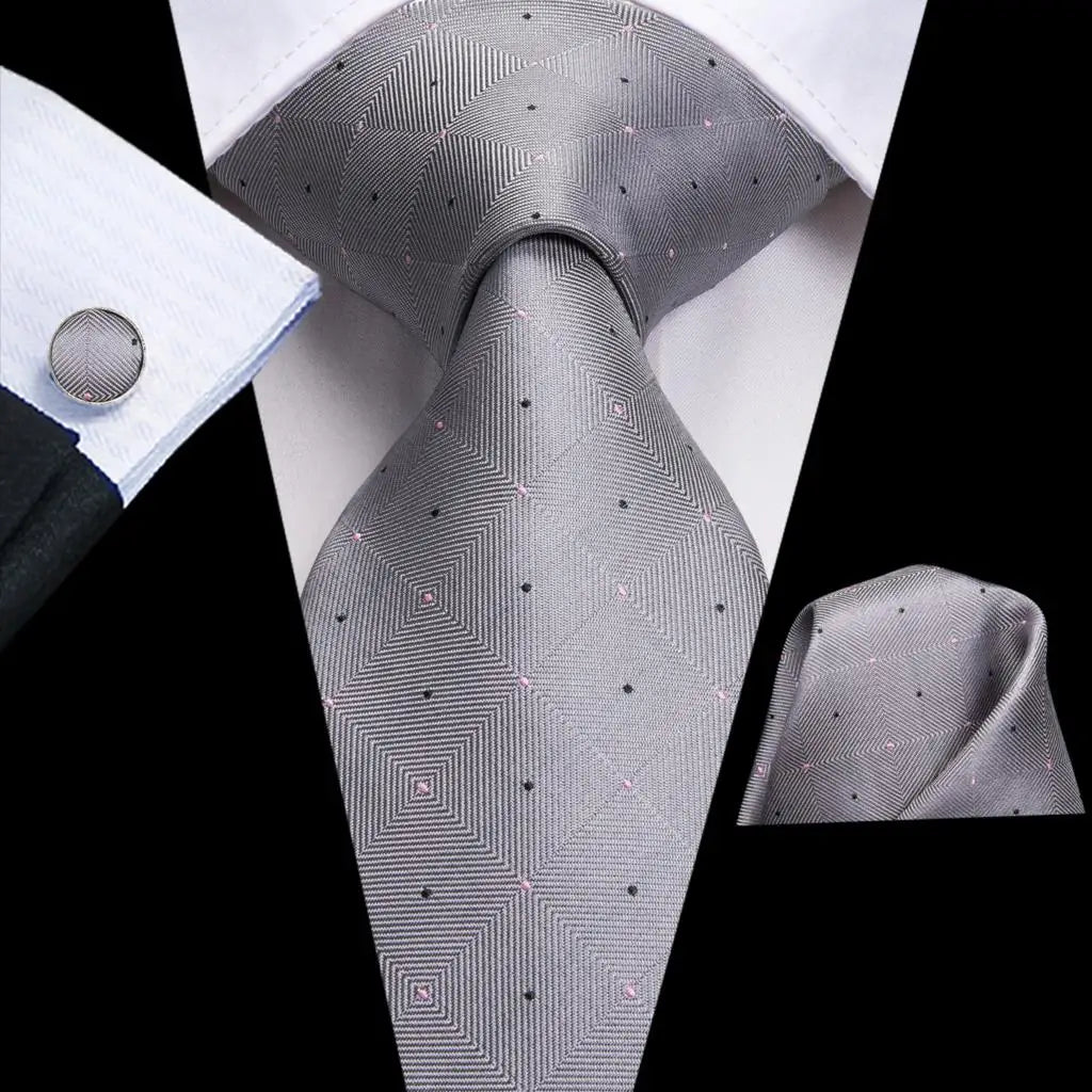 Hi-Tie Champagne Floral Paisley Silk Elegant Tie For Men Groom Wedding Men Necktie Pocket Square Cufflink Accessory Wholesale