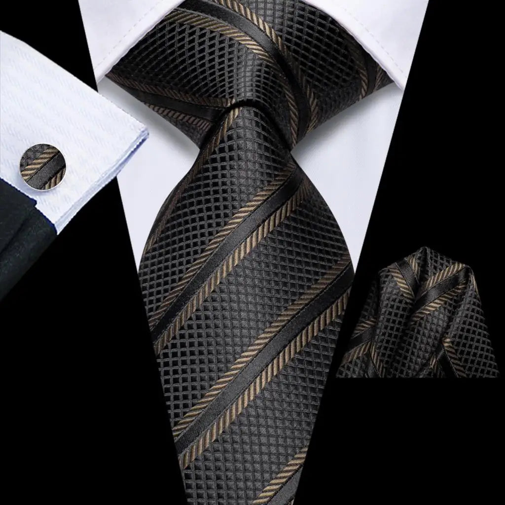 Hi-Tie Teal Green Floral Mens Fashion Necktie Handkerchief Cufflinks for Tuxedo Accessory Classic Silk Luxury Tie for Man Gift