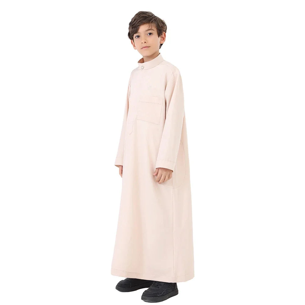 Muslim Kids Boys Jubba Thobe Robe Turkey Arabic Islam Dubai Abayas For Prayer Clothes Djellaba Robe Musulmane Hombre