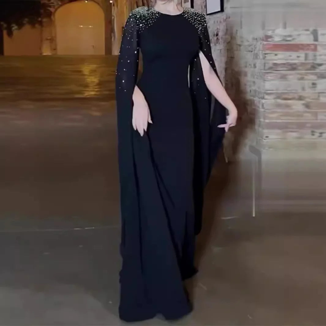 Abaya, Middle Eastern Hot Drilling Robe Evening Gown,  Muslim Women's Long Robes,  Saudi Arabia Caftan Islam Clothes for Muslim