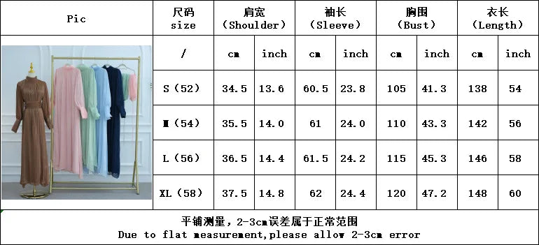 Eid Abaya Modest Muslim Dresses for Women Cuff Sleeves Wrinkle Evening Party Maxi Dress Jalabiya Islamic Clothing Kaftan Robe