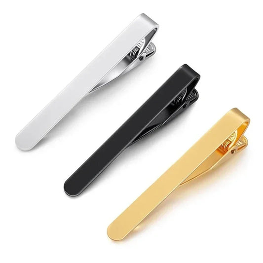 Tie Clip for Men Metal Copper Simple Bar Clasp Practical Necktie Accessories Fashion Mens Classic Tie Clips Clamp Pin Jewelry