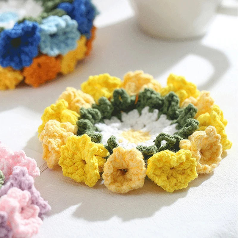 Lily of the Valley Crochet Coaster Flower Placemat Bouquet Cup Pad Coffee Mug Mat - Unique Mother's Day Gift
