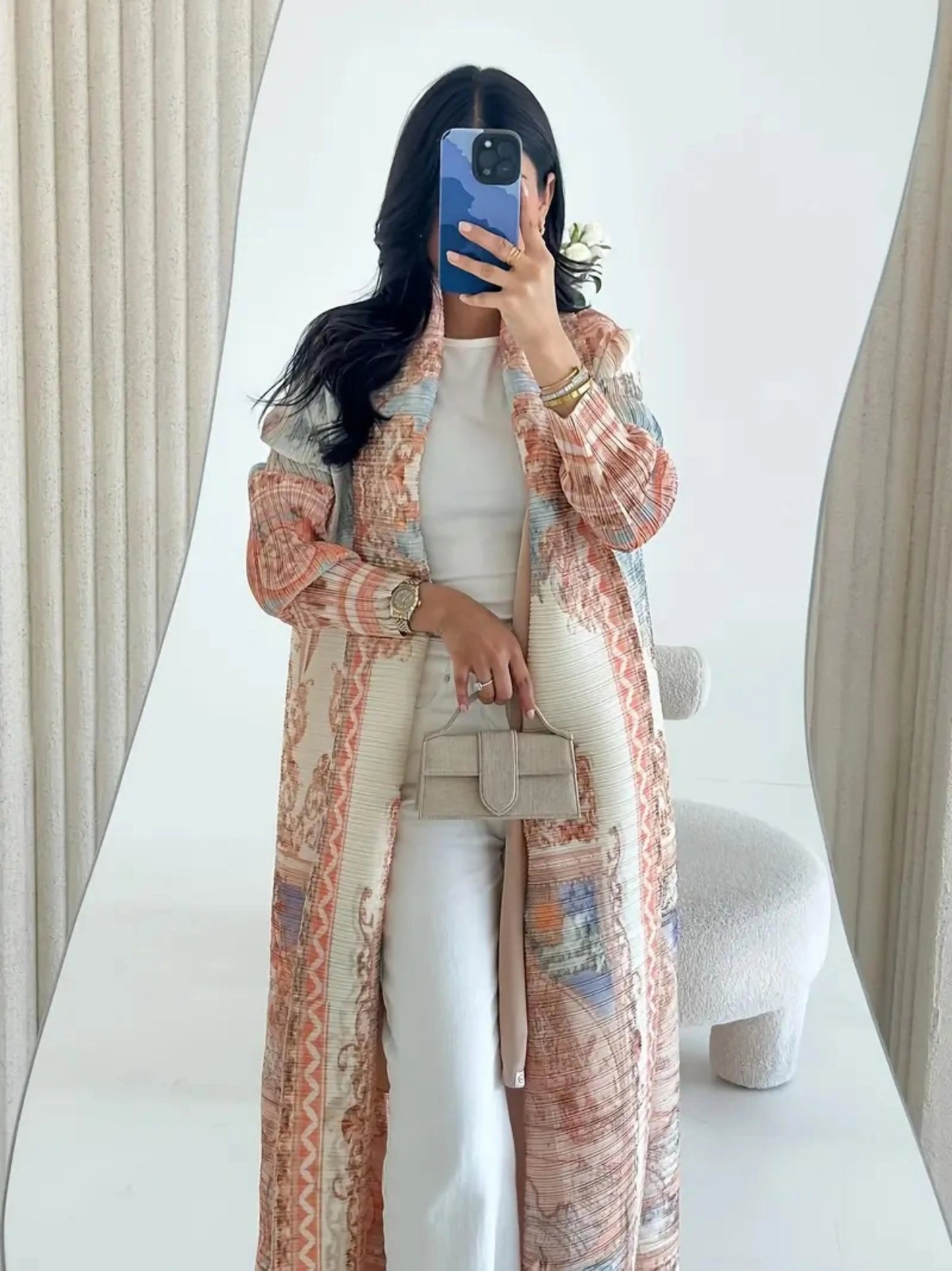 Middle Eastern Muslim Abaya Robe for Women Long Cover-Up Suitable for Ramadan Festival