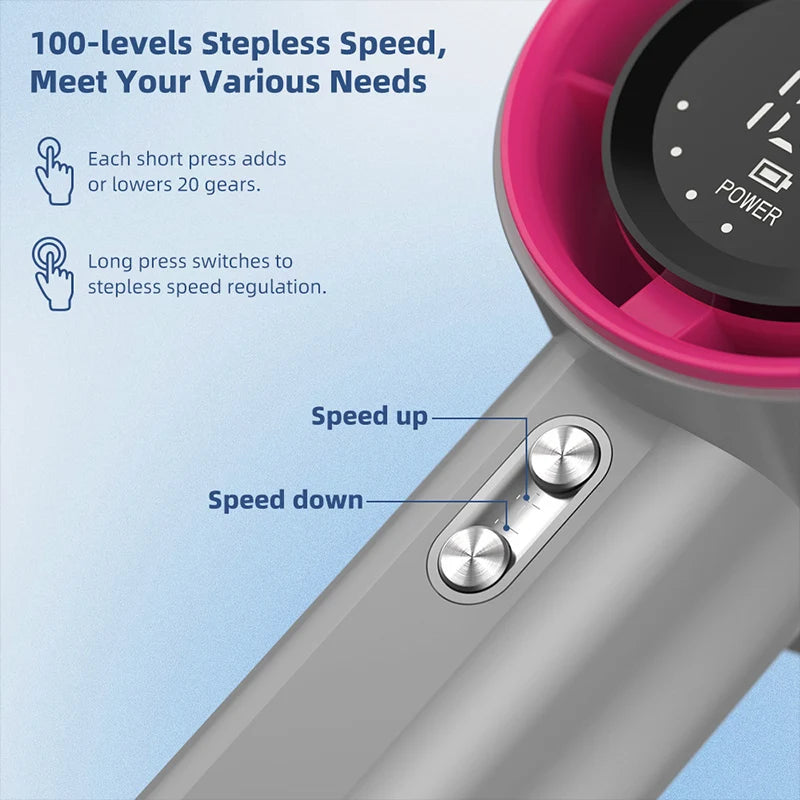 Mini Handheld Fan USB Charging 100-speed Turbo Electric fan Portable Outdoor Travel Camping Small Cooling Hand Fan ventilador