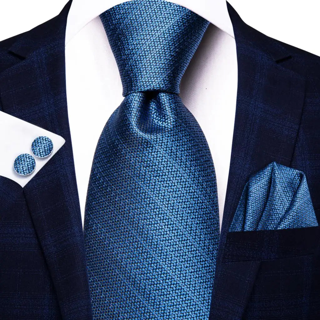 Hi-Tie 100% Silk Luxury Mens Ties Floral Black Gold Ties Paisley NeckTie Pocket Square Cufflinks Set Men's Wedding Party Tie