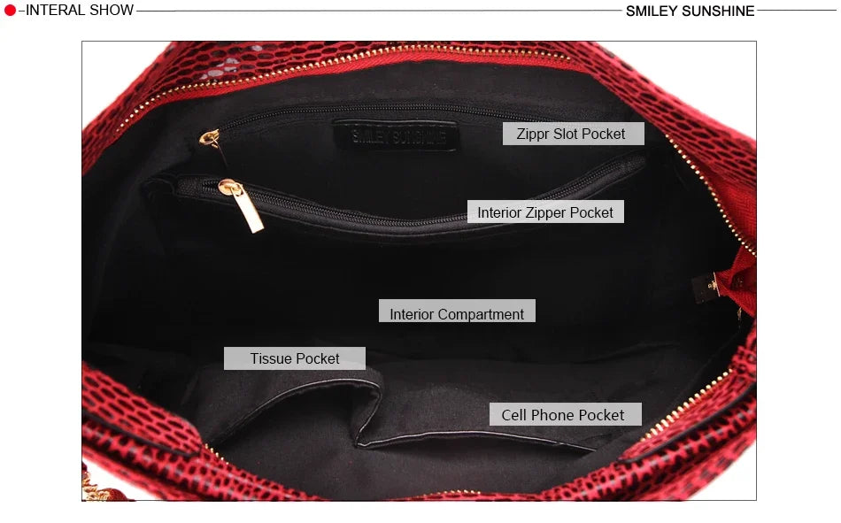 Women Shoulder Bag Girl Handbag Hobo Tassel  Big Black Ladies Hand Bag Female Casual Multifunctional Crossbody Bags for Woman