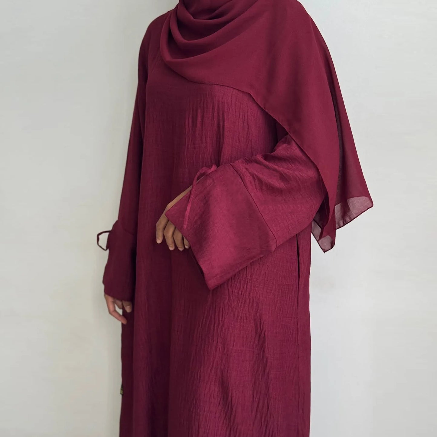 2025 New Ramadan Abaya Women Muslim Dress Solid Color Robe Dubai Abayas Eid Islam Clothing Turkish Casual Modest Robe for Adult