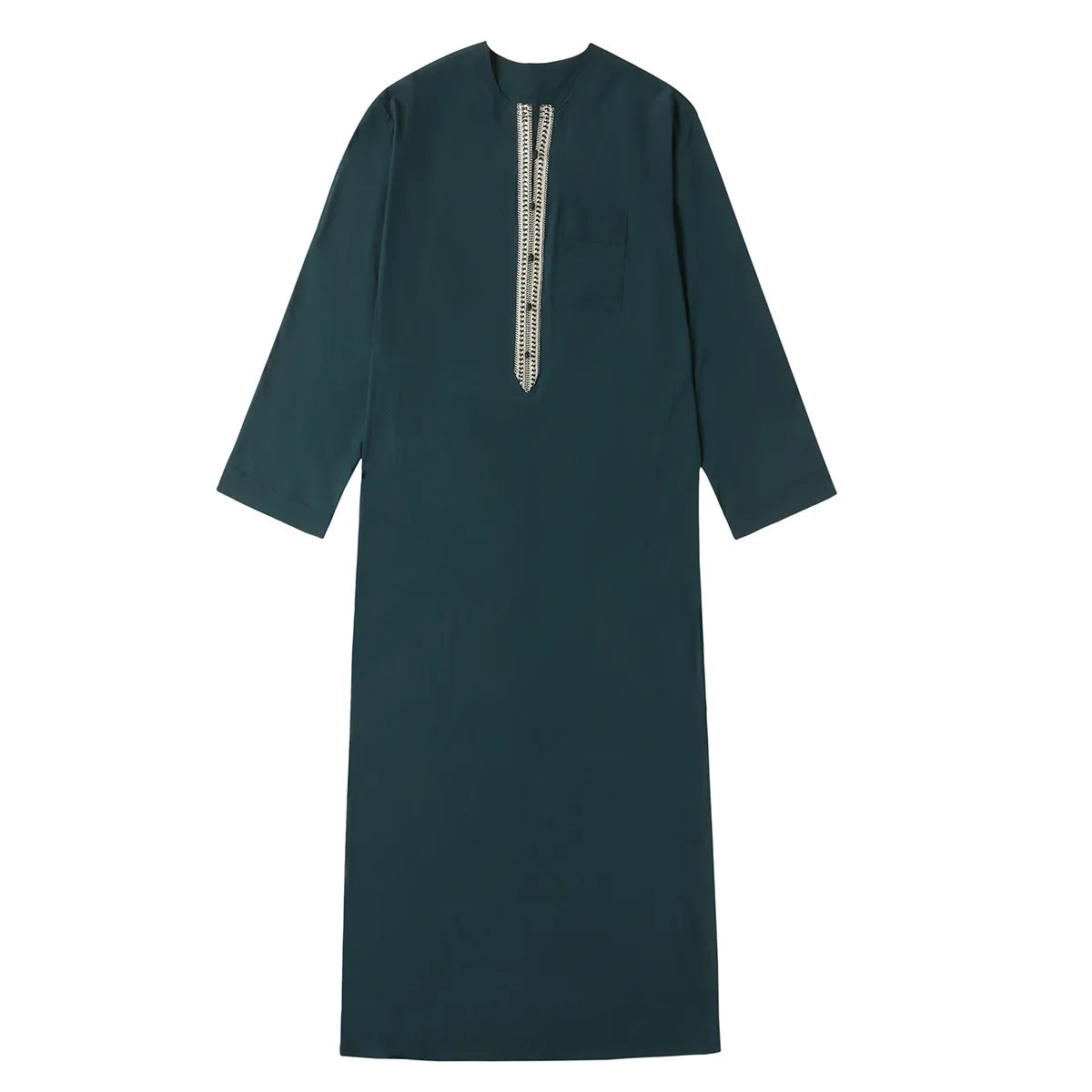 Thobes for Man Muslim Dress Islam Clothing Saudi Arabic Robe Jubba Thobe Eid Djellaba Long Sleeve Embroidery Daffah Dishdasha