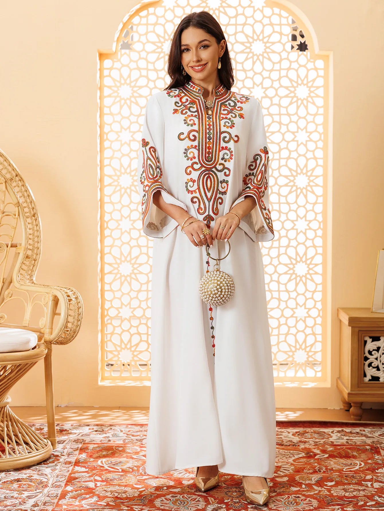 Abaya Dress For Women Embroidery Vestidos Largos Islam Arab Long Robe Jalabiya Ramadan Morocco Kaftan Dubai Abayas Dresses 2026