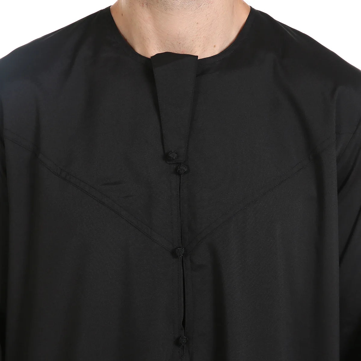 Men Abaya Solid Muslim Long Sleeve Button Dress Pakistan Islam Clothing Jubba Thobe Saudi Arabia Kleding Kaftan Oman Qamis Homme