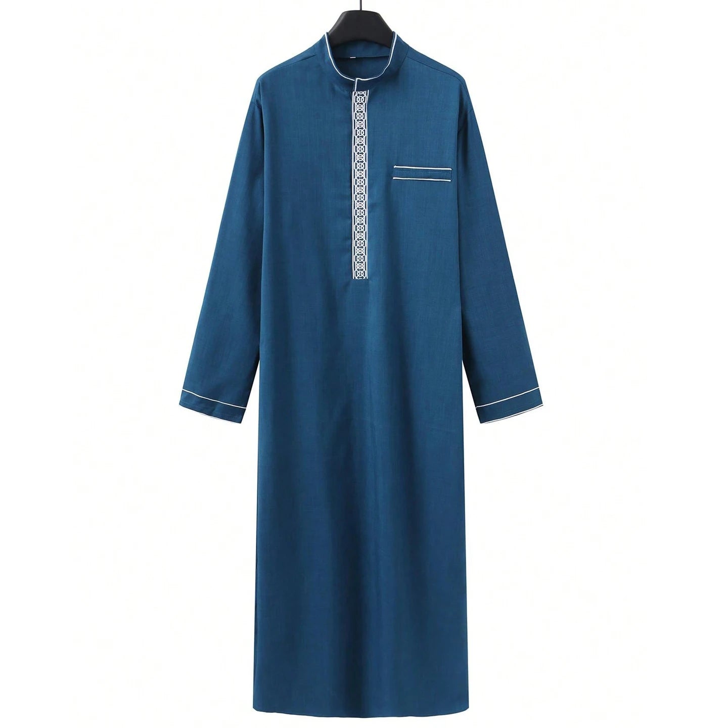 Muslim Men's Robes Loose Embroidered Robes Arabic Thobe Ethnic Style Traditional Casual Thawb Islamic Prayer Clothes Moroccan Dr