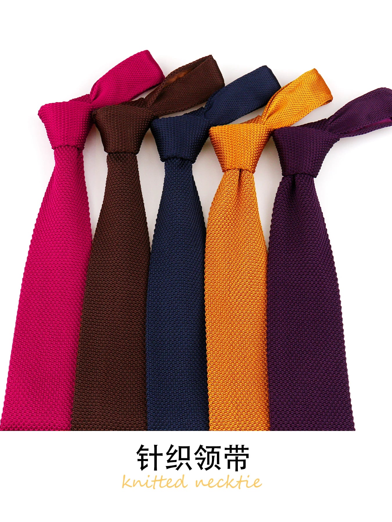 Knitted Ties Dark Blue Fashion Casual Skinny Necktie For Party Boys Girls Solid Colourful Knitted Neck Tie Narrow Slim Gravatas