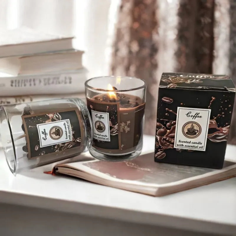 Candles Coffee Scented Aromatherapy Candle Indoor Long-lasting Smoke-free Fragrance Butter Lamp