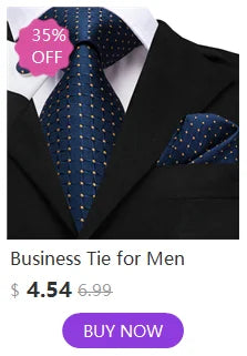 Hi-Tie Blue Business Solid Silk Men's Tie NeckTie 8.5cm Ties for Men Formal Luxury Wedding High Quality Gravata