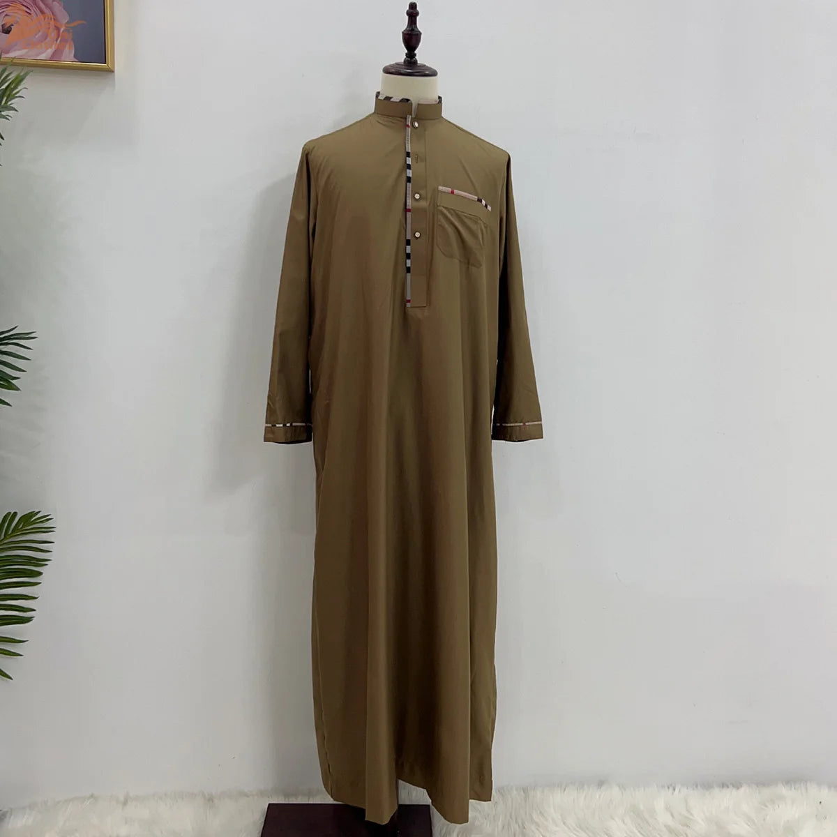 Eid Ramadan Jubba Thobe Muslim Dress for Men Long Robe Dubai Abaya Turkey Kaftan Islam Clothing Daffah Dishdasha Djellaba Prayer