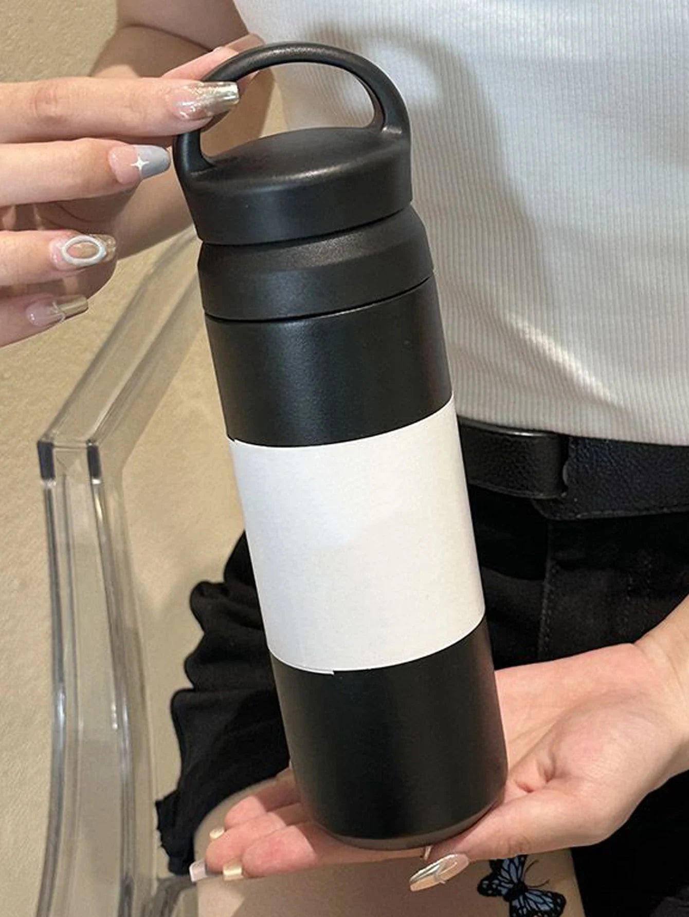 500ml Portable Stainless Steel Vacuum Insulated Water Cup Exquisite Double-Walled for Daily Use in Homes Offices Outdoor Parties