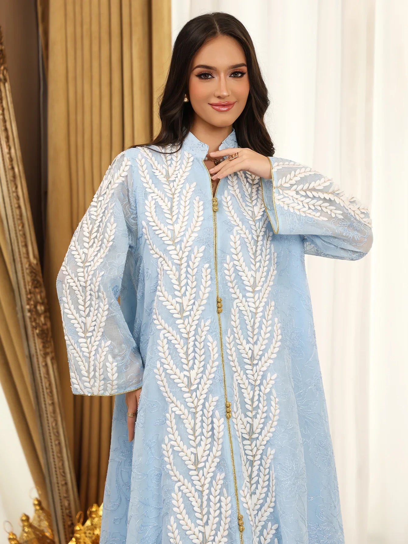 Eid Mesh Dress Women Abaya Party Dress Women Jalabiya Gorgeous Embroidery Saudi Arab Sequins Muslim Ramadan Vestidos Largos Robe