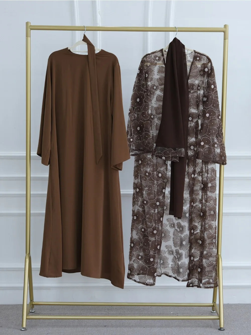 Eid Women Abaya Muslim Cardigan Dress Beading Flower Jalabiya Ramadan Vestidos Largos Islam Arab Long Robe Morocco Kaftan 2026