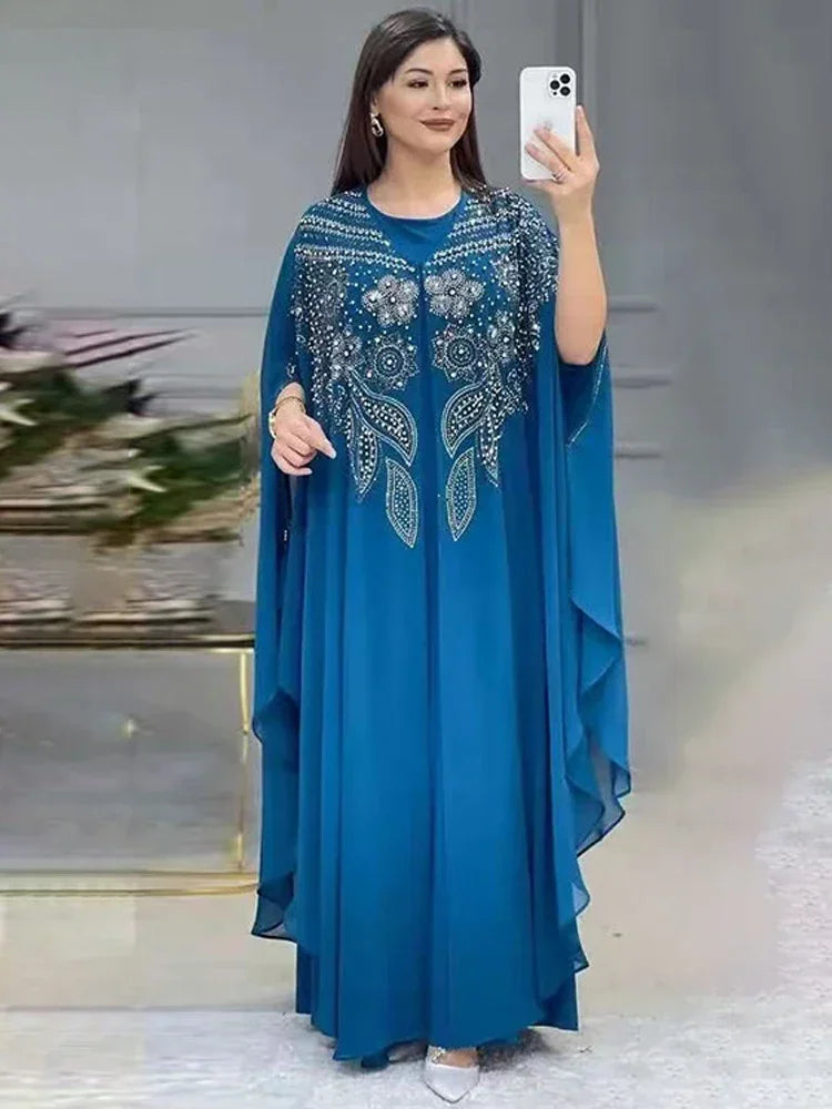 Abayas For Women Dubai Luxury 2025 Chiffon Boubou Muslim Fashion Dress Caftan Marocain Wedding Party Occasions Djellaba Femme