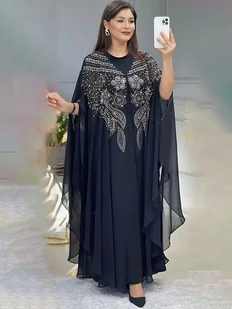 Abayas For Women Dubai Luxury 2025 Chiffon Boubou Muslim Fashion Dress Caftan Marocain Wedding Party Occasions Djellaba Femme