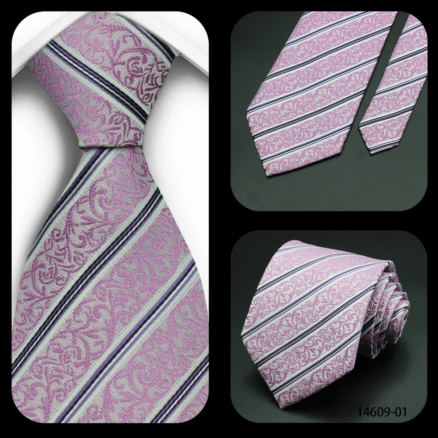 Tie Gravatas Fashion Wholesale Woven Striped Necktie Wedding Accessories Blue Man Fit Group Party Office Neck Ties