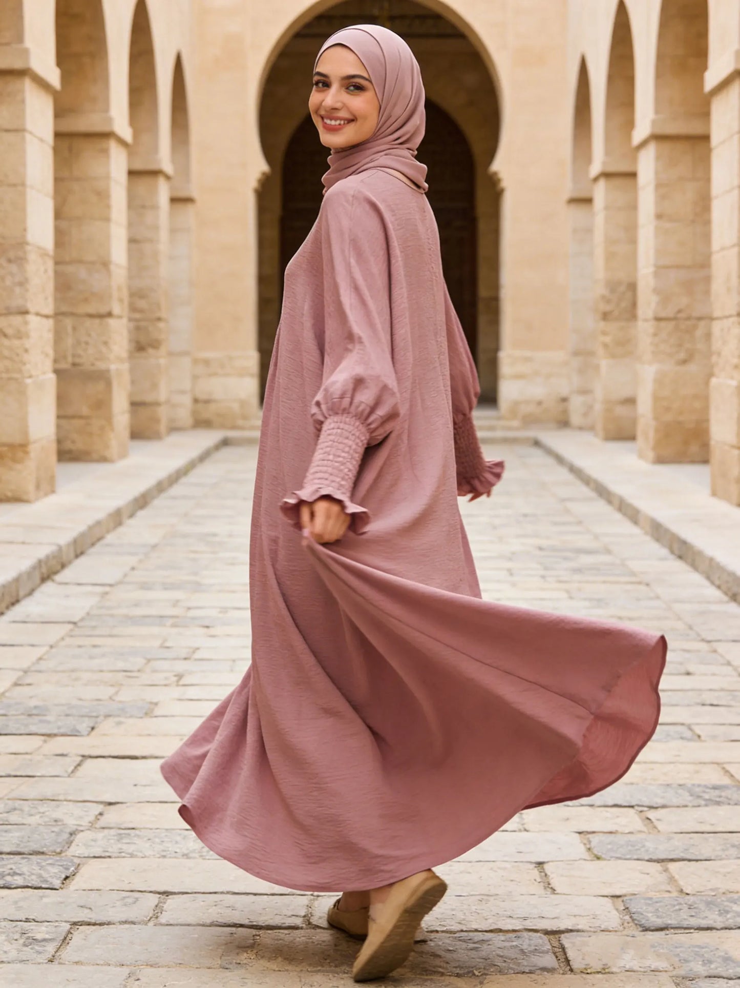 Minimalist Black Front-Zip Plain Abaya Maxi Dress Women Muslim Egyptian Kaftan Ramadan Jalabiya Islam Saudi Arabic Outfits 2025