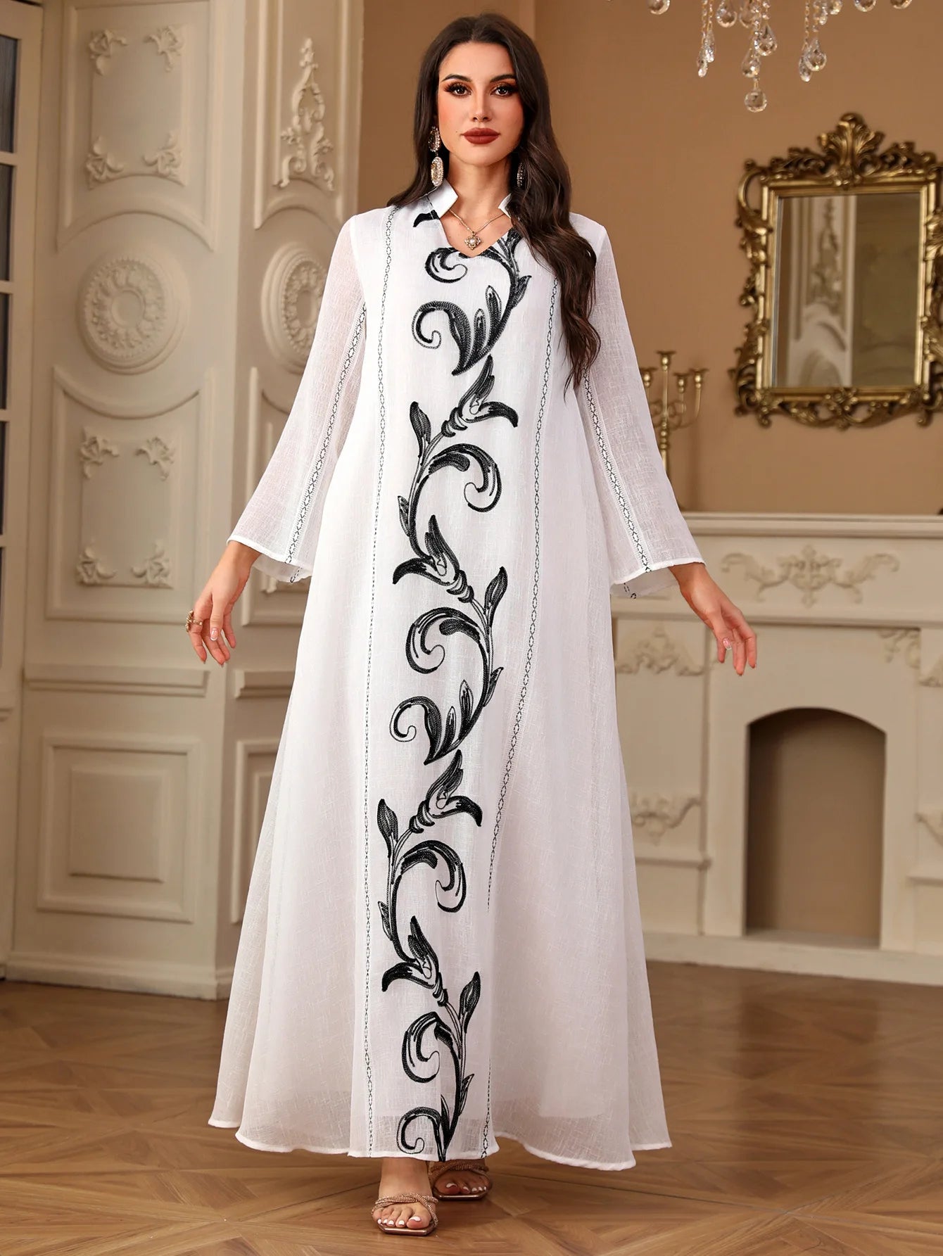 Muslim Women Embroidery Dress Patchwork Vestidos Ramadan Eid Long Robe Morocco Kaftan Dubai Abayas Party Dresses Jalabiya 2025