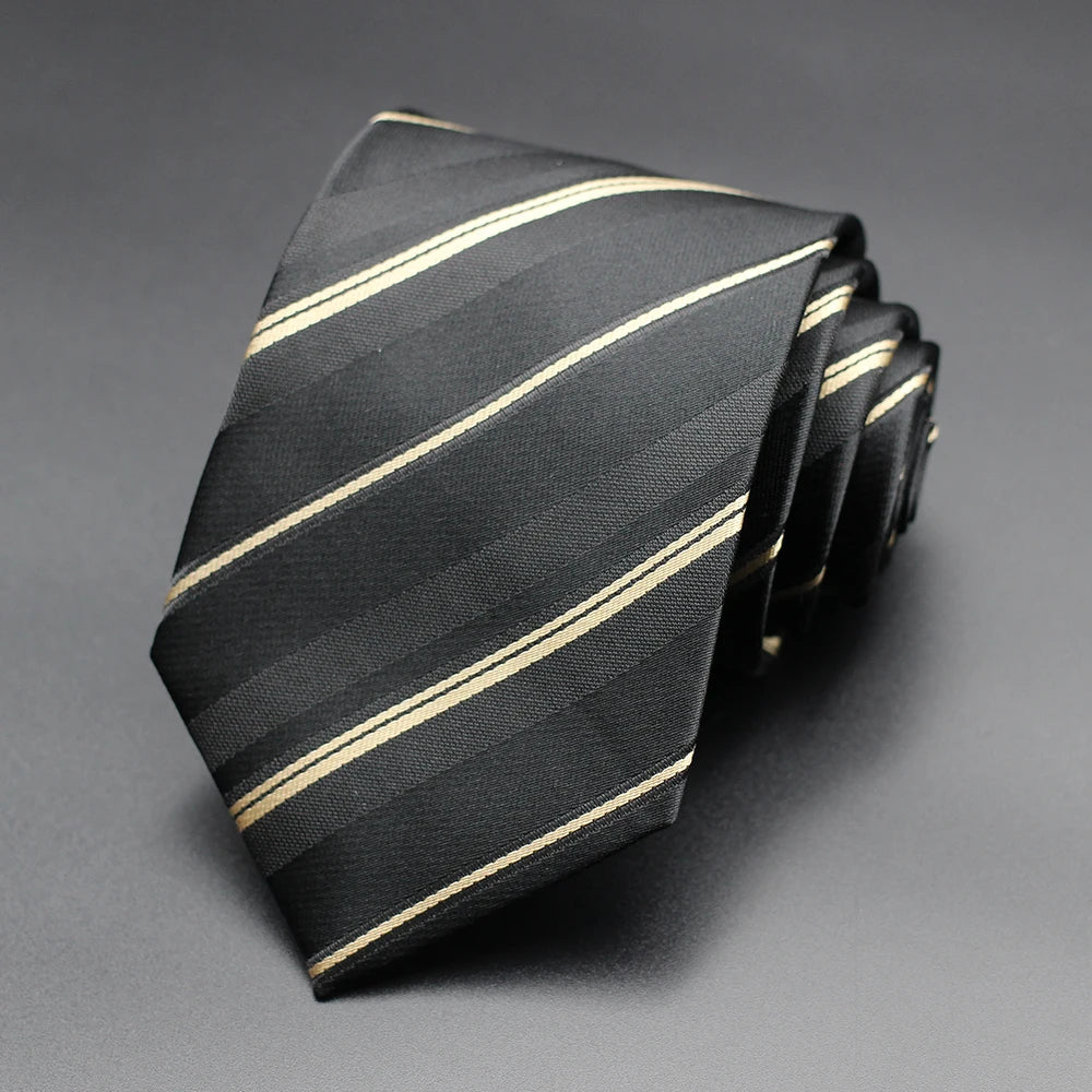 Tie Gravatas Fashion Wholesale Woven Striped Necktie Wedding Accessories Blue Man Fit Group Party Office Neck Ties