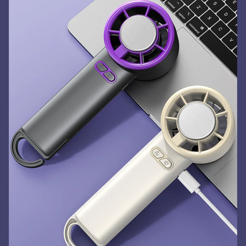 Mini Handheld Fan USB Fast Charging Silent Fan High-Speed Air Cooling Portable Fan Personal for Travel Outdoor Activities