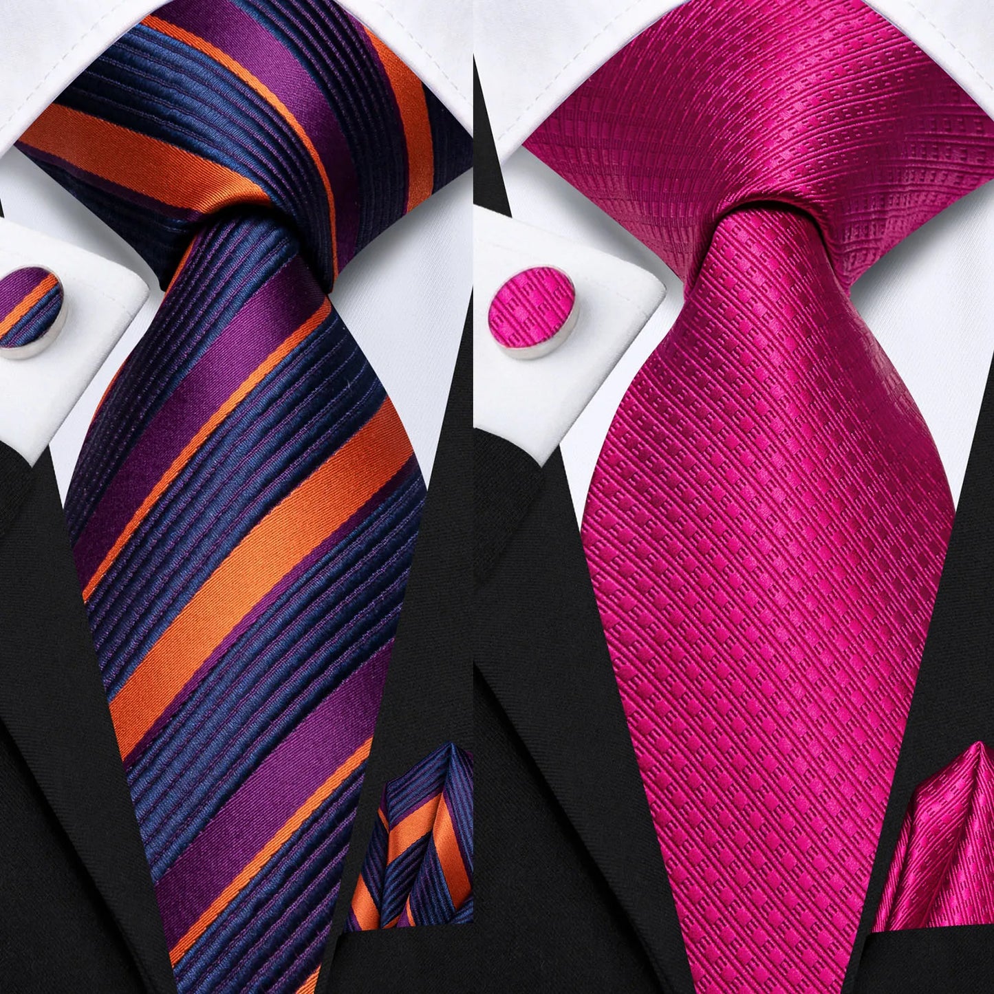 Hi-Tie Men's Tie Light Purple Flower Pink animal Striped Green Ties For Men Formal Business Wedding Party Neckties Gravatas