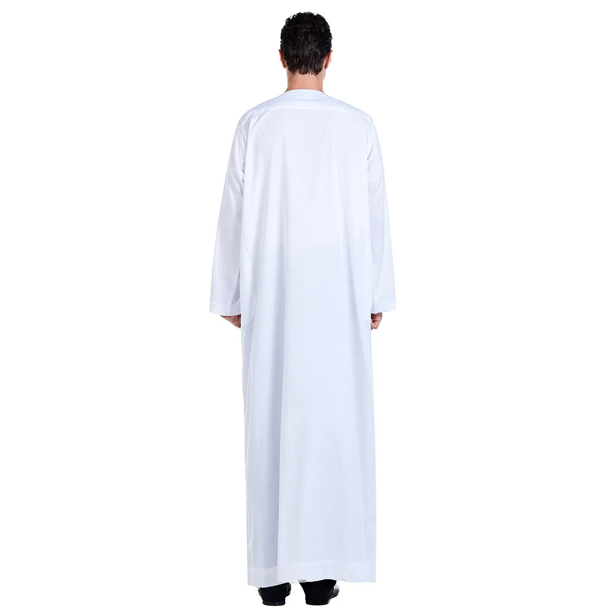 Men Abaya Solid Muslim Long Sleeve Button Dress Pakistan Islam Clothing Jubba Thobe Saudi Arabia Kleding Kaftan Oman Qamis Homme