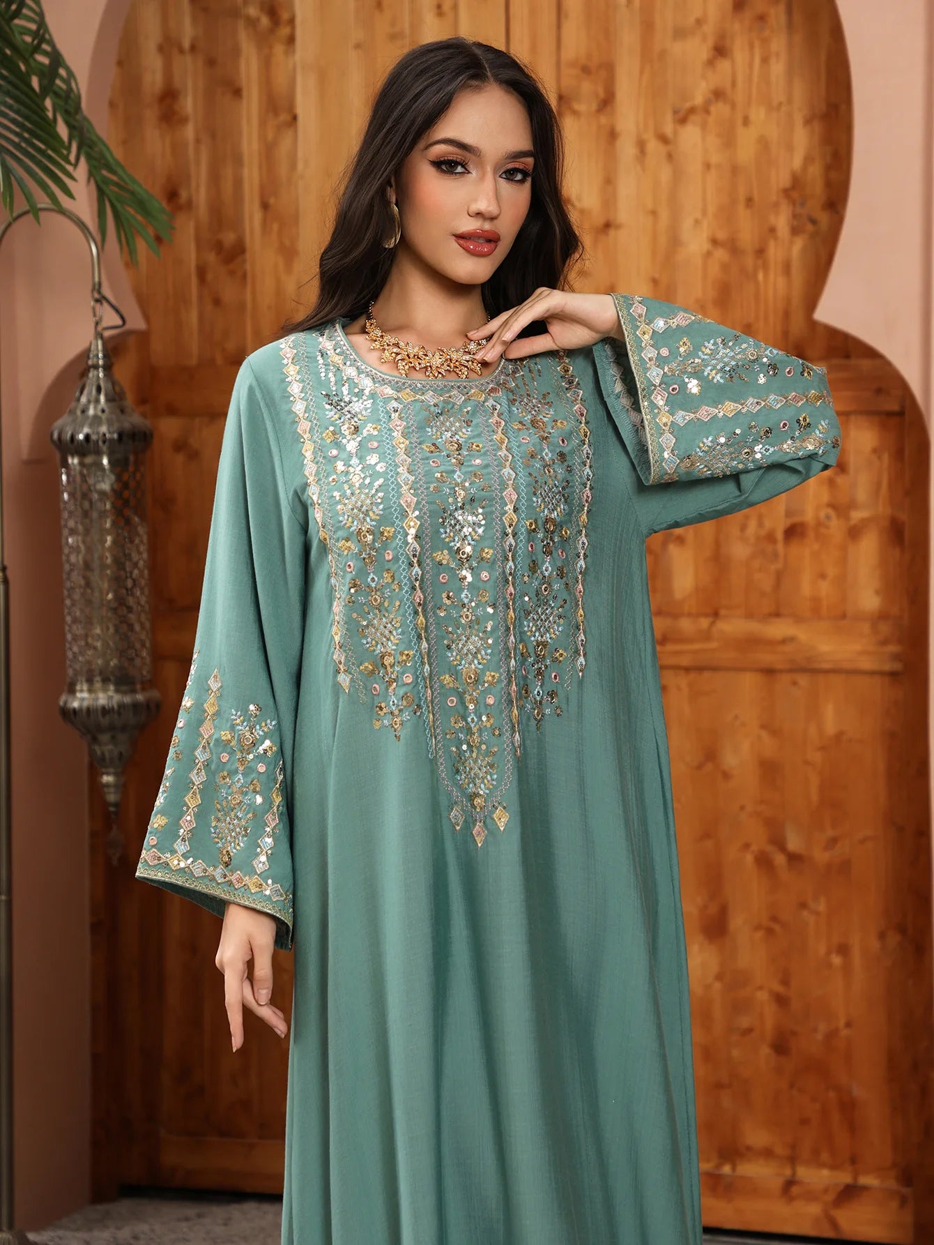 Women Jalabiya Dubai Dress Abaya Eid Ramadan Party Gorgeous Long Dresses Muslim Embroidery Vestidos Largos Robe Saudi Arab 2026